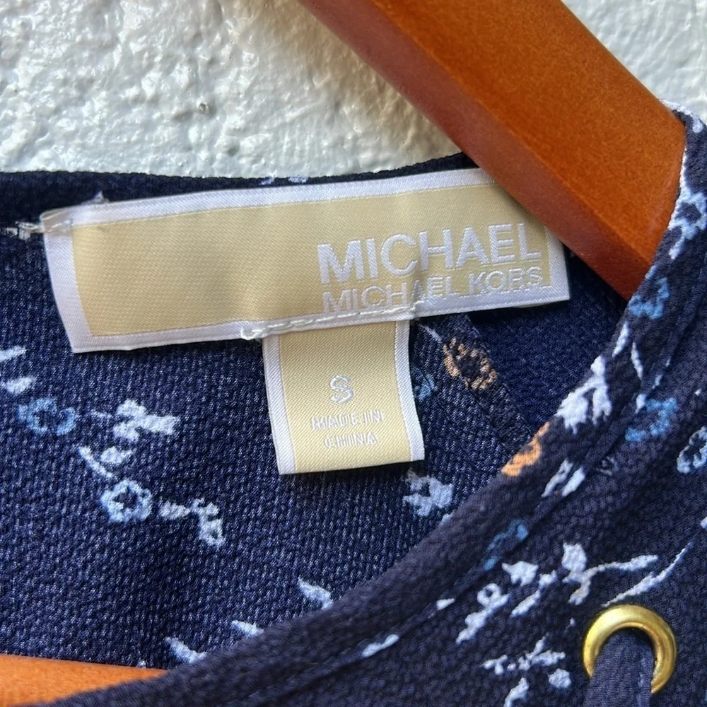 Michael Kors Floral Navy Women's Top